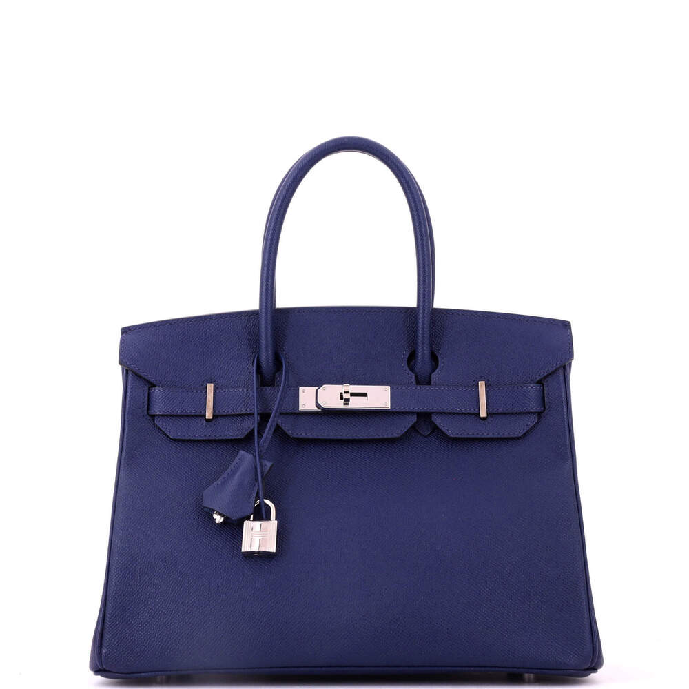 Hermes Birkin 30 Blue Epsom with Palladium Hardware